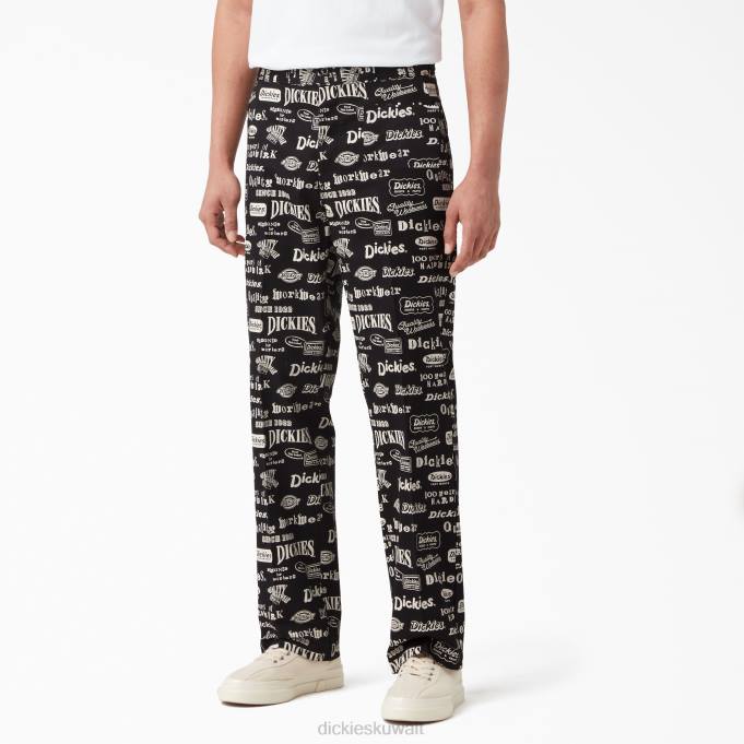 Dickies رجال سروال عمل بشعار مطبوع 100 عام 100 عام من الطباعة التراثية (rps) ملابس العمل 8444333