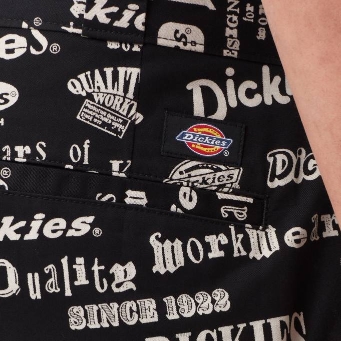 Dickies رجال سروال عمل بشعار مطبوع 100 عام 100 عام من الطباعة التراثية (rps) ملابس العمل 8444333
