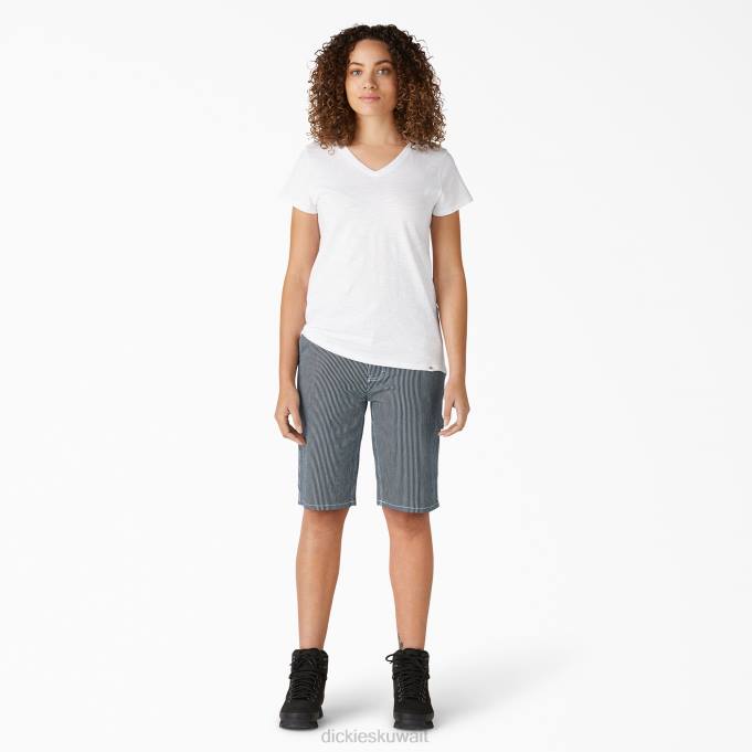 Dickies نحيف شورت كاربنتر مخطط هيكوري 11 بوصة عادي ثياب 84442266