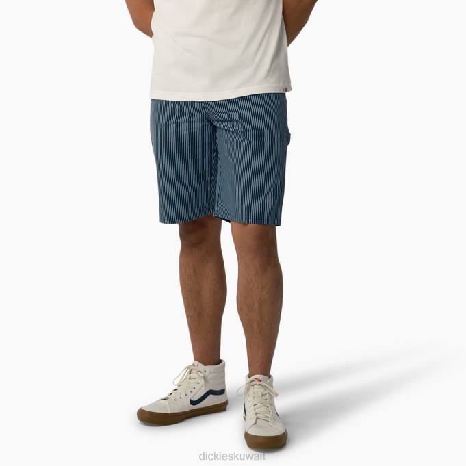 Dickies رجال شورت نجار مخطط هيكوري 11 " اللازوردية / مخطط هيكوري أسود (الرماد) ثياب 8444462