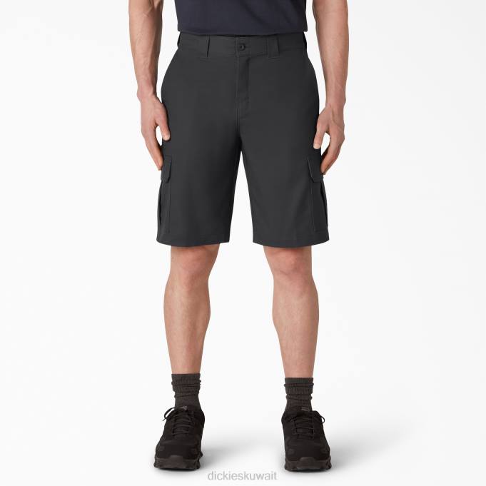 Dickies رجال شورت كارجو نشط تبريد 11 بوصة أسود (bk) ثياب 8444366