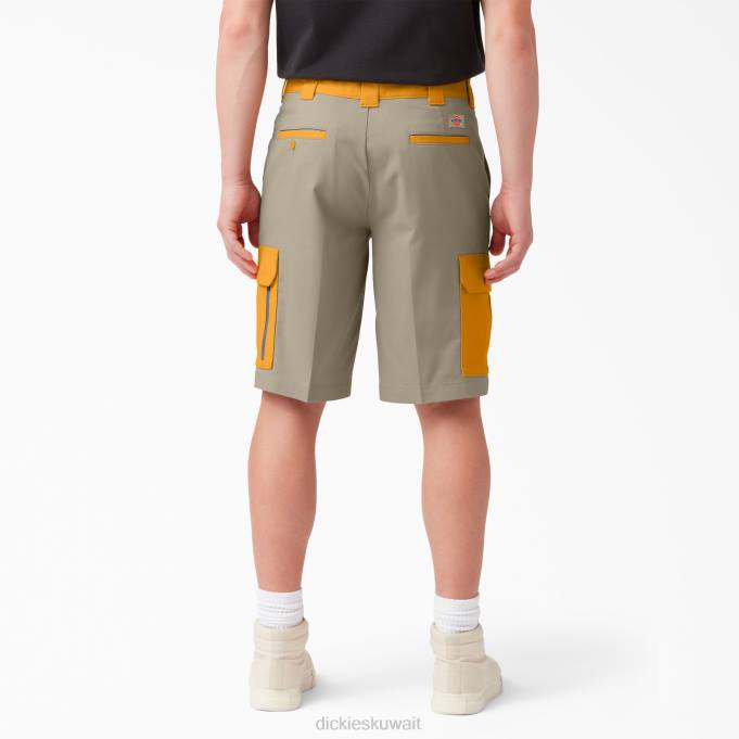 Dickies رجال شورت بضائع وسائط مختلطة مقاس 11 بوصة رمال الصحراء / أصفر مشع (cbo) ثياب 8444461