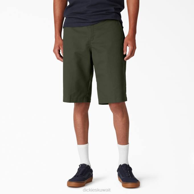 Dickies رجال شورت تزلج بقصة ضيقة 11 بوصة الزيتون الأخضر (og) ثياب 8444385