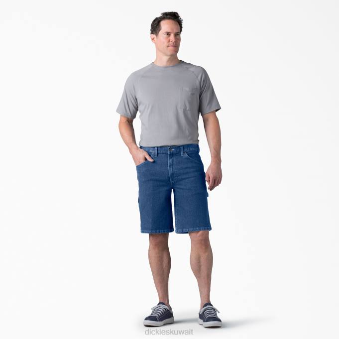 Dickies رجال شورت نجار نشط بخصر 11 بوصة أزرق نيلي مغسول بالحجر (snb) ثياب 8444397