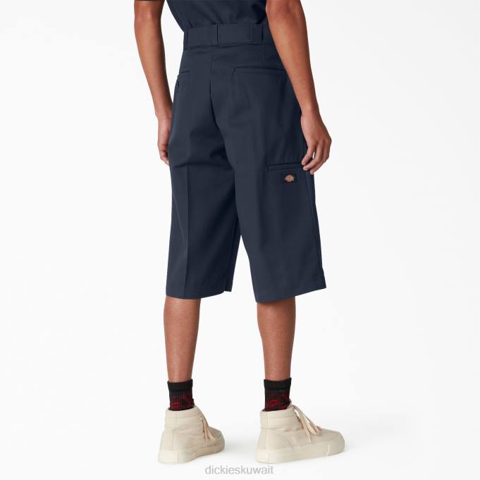 Dickies رجال شورت عمل بجيوب فضفاض متعدد الاستخدامات مقاس 15 بوصة البحرية الداكنة (دن) ملابس العمل 8444358