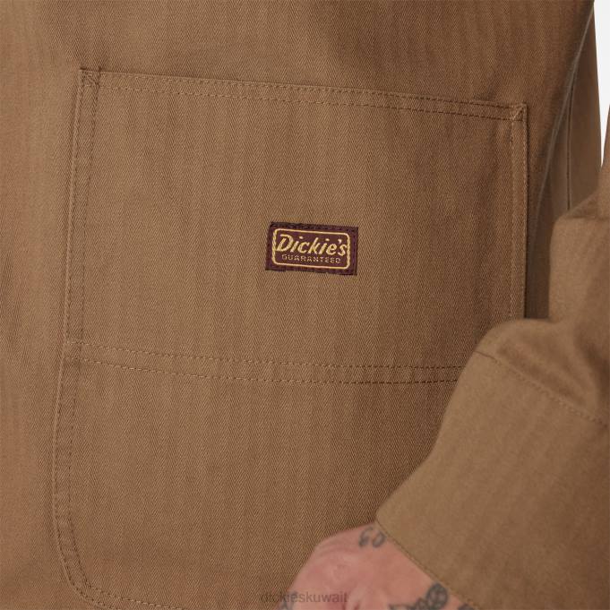 Dickies رجال 1922 سترة متعرجة خشب بني مغسول (rtb) ثياب 84441189