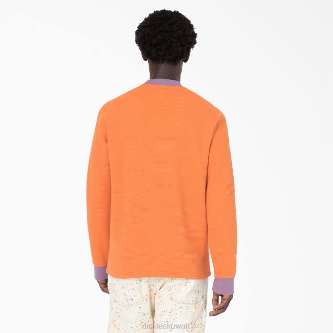 Dickies رجال المخ الميت المطرزة الهراء سترة متماسكة برتقالي محترق (إلى 1) ثياب 8444731