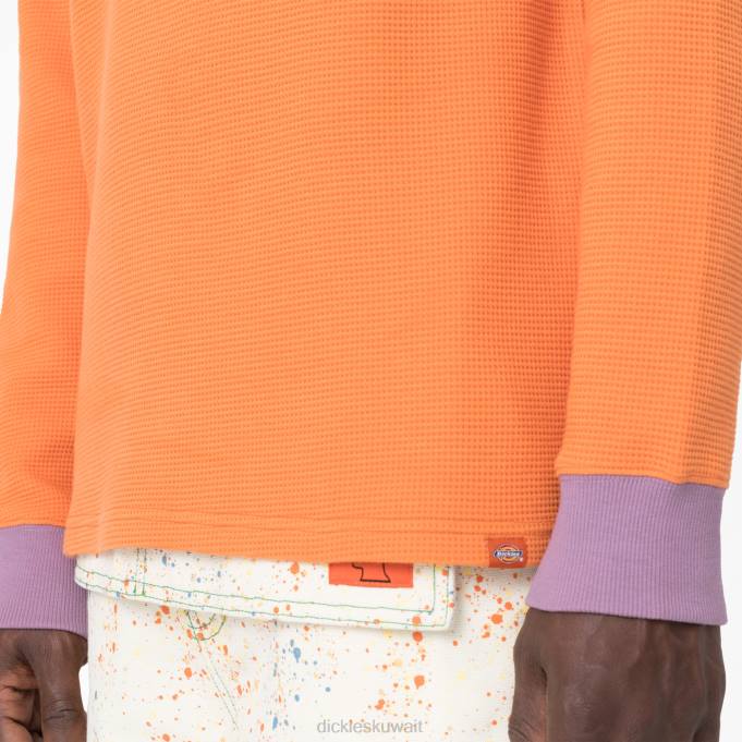 Dickies رجال المخ الميت المطرزة الهراء سترة متماسكة برتقالي محترق (إلى 1) ثياب 8444731