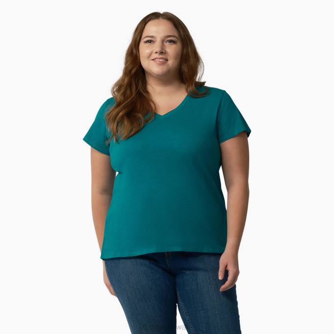 Dickies نحيف بالإضافة إلى تي شيرت قصير الأكمام بحيرة عميقة (دل2) ثياب 84442036