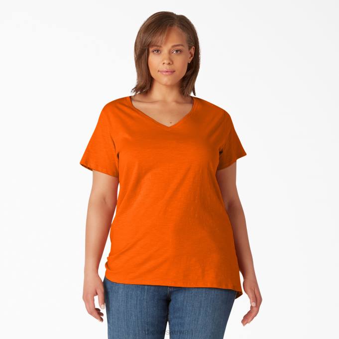 Dickies نحيف بالإضافة إلى تي شيرت قصير الأكمام أبو منجل القرمزي (ج 2 إس) ثياب 84442040