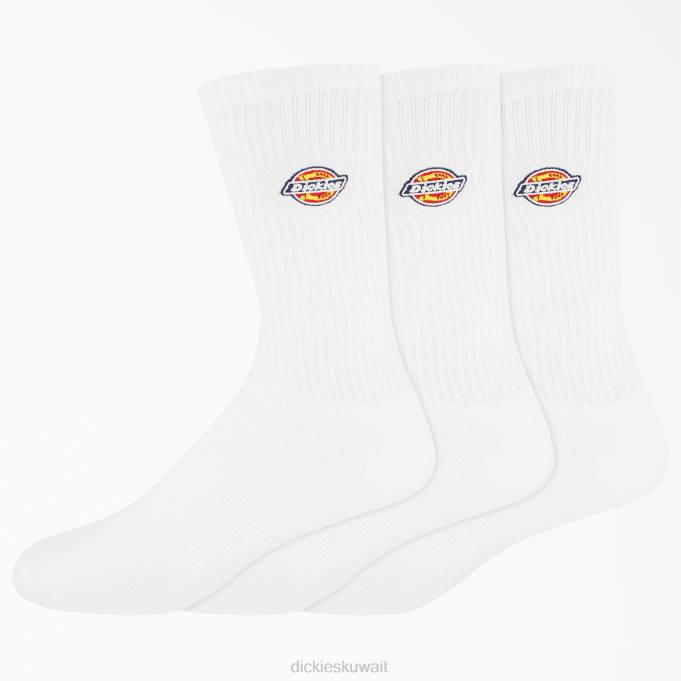Dickies للجنسين 3 أزواج من الجوارب المطرزة الأبيض (وا) مُكَمِّلات 84442814