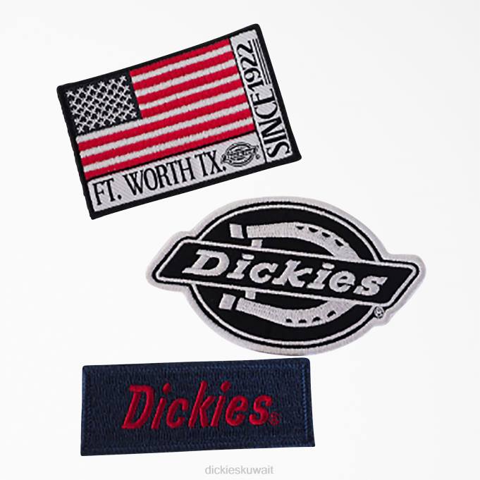 Dickies للجنسين 3 لصقات بشعار وعلم حديدية ألوان متنوعة (qa) مُكَمِّلات 84442759