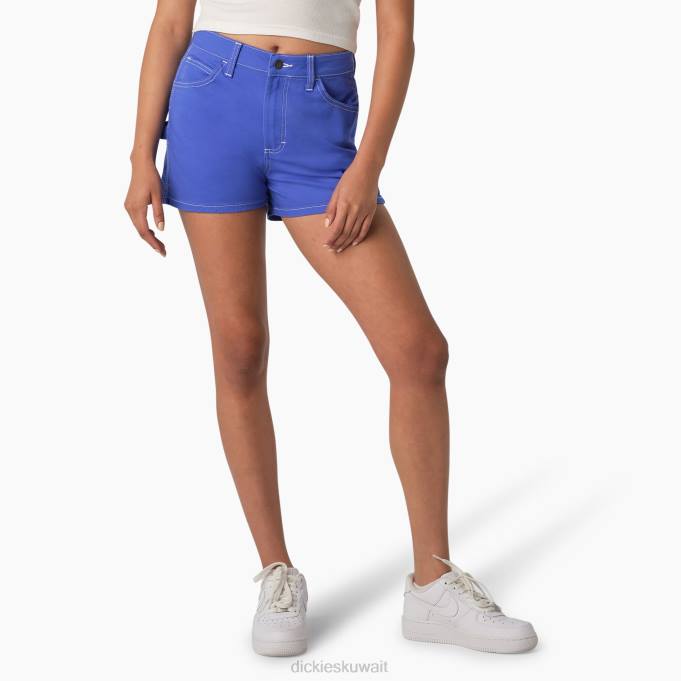 Dickies نحيف شورت نجار بخصر عالي 3 " السماء الساتان (sk2) ثياب 84442219