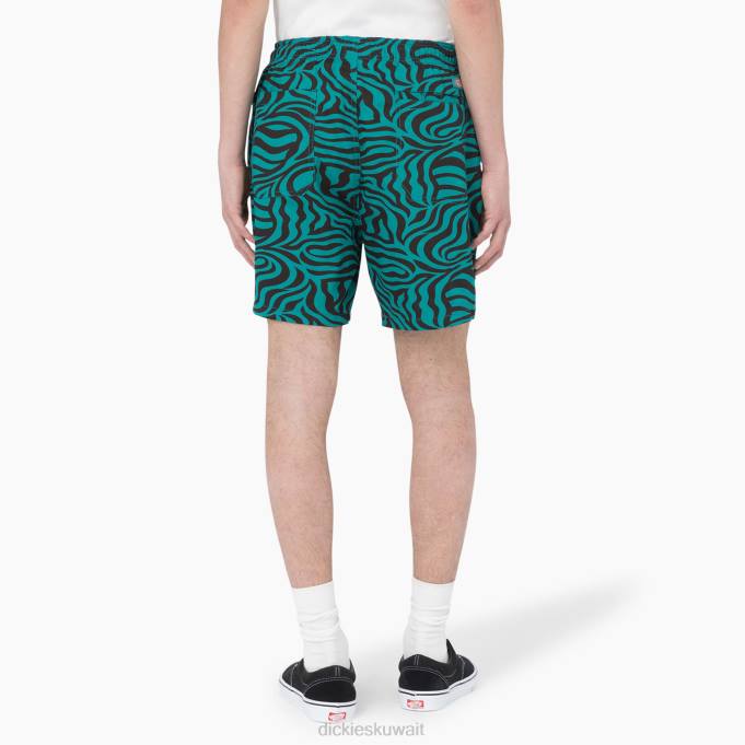 Dickies رجال شورت برباط وطبعة حمار وحشي 6 