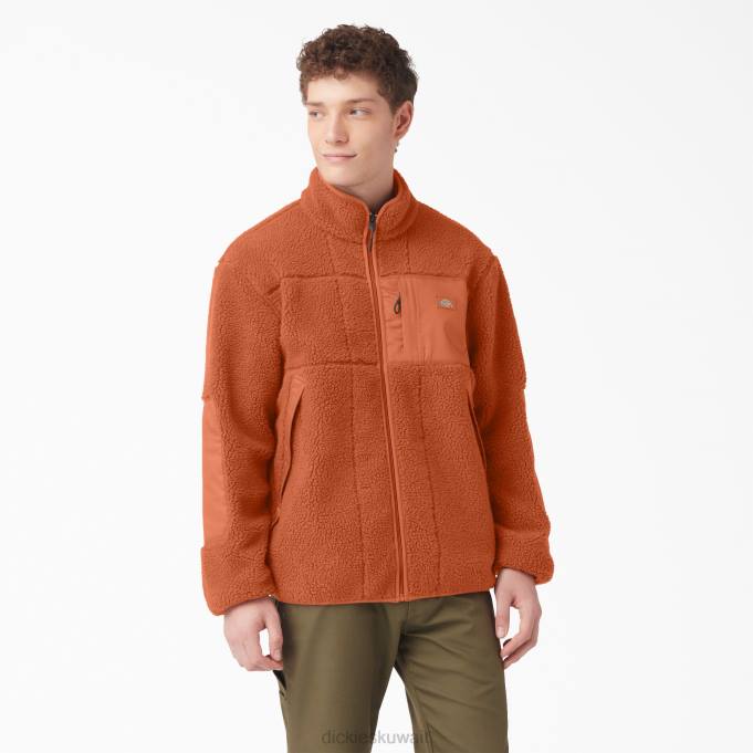 Dickies رجال سترة الصوف المزلق الأحمر خبز الزنجبيل البني (أي) ثياب 84441082
