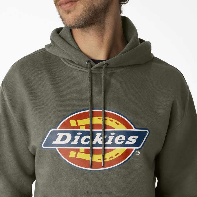 Dickies رجال كنزة بغطاء للرأس بشعار ثلاثي الألوان طارد للماء الطحلب الأخضر (مللي ثانية) ثياب 84441109