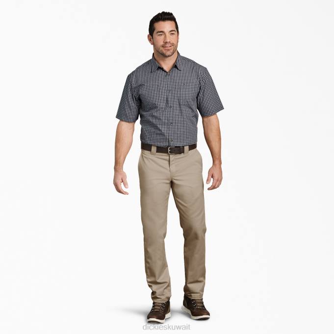 Dickies رجال بنطلون عمل جيب متعدد الاستخدامات ذو قصة ضيقة وأرجل مدببة رمال الصحراء (س) ملابس العمل 8444110