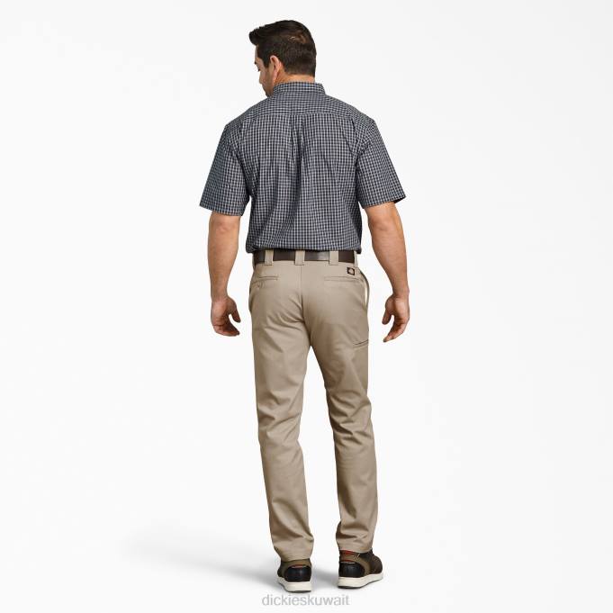 Dickies رجال بنطلون عمل جيب متعدد الاستخدامات ذو قصة ضيقة وأرجل مدببة رمال الصحراء (س) ملابس العمل 8444110