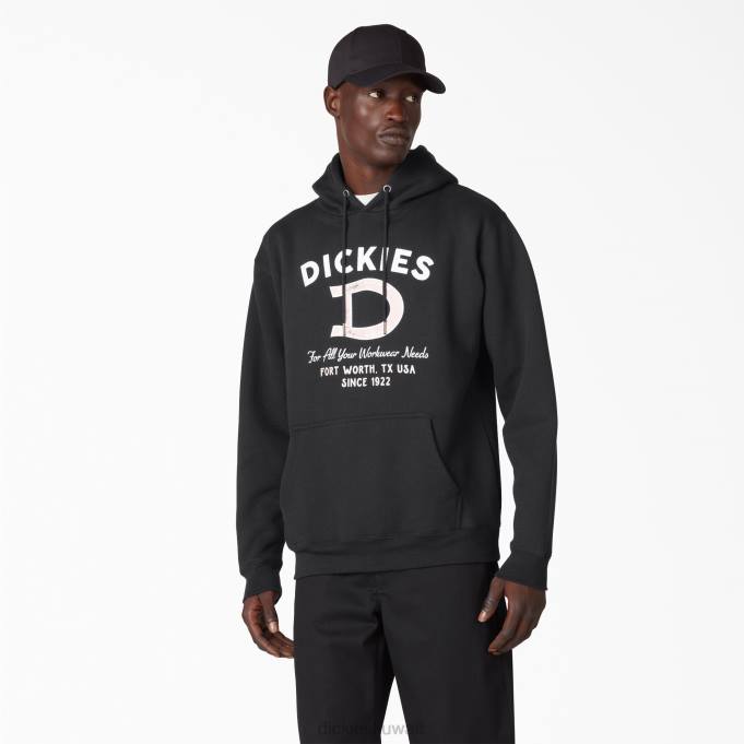 Dickies رجال هوديي بغطاء للرأس برسمة ياقة الثور المتعثرة عادي ثياب 84441174