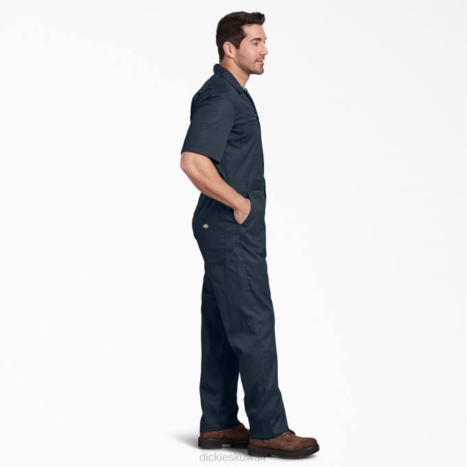 Dickies رجال المآزر قصيرة الأكمام المرن البحرية الداكنة (دن) ملابس العمل 84441239