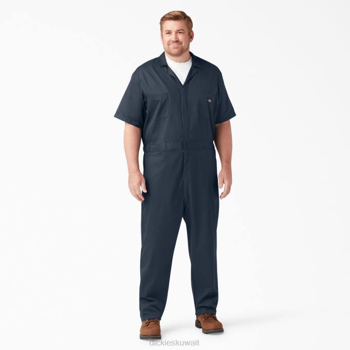 Dickies رجال المآزر قصيرة الأكمام المرن البحرية الداكنة (دن) ملابس العمل 84441239