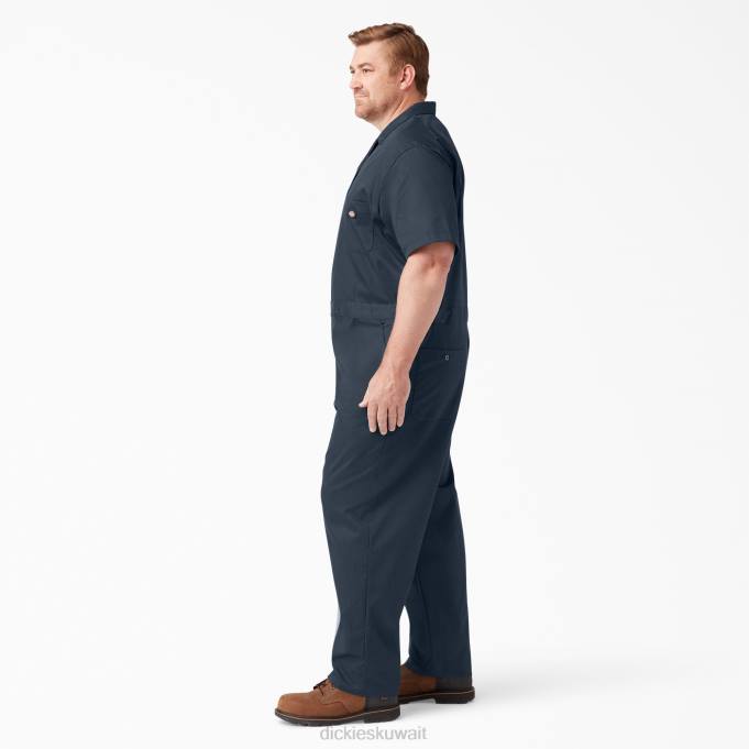 Dickies رجال المآزر قصيرة الأكمام المرن البحرية الداكنة (دن) ملابس العمل 84441239