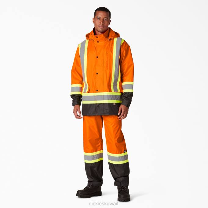 Dickies للجنسين مرحبًا بالنسبة لبدلة المطر الآمنة المكونة من قطعتين أنسي أورانج (أو) ملابس العمل 84441453