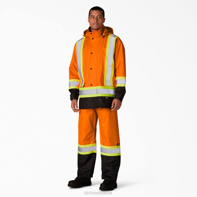 Dickies للجنسين مرحبًا بالنسبة لبدلة المطر الآمنة المكونة من قطعتين أنسي أورانج (أو) ملابس العمل 84441453