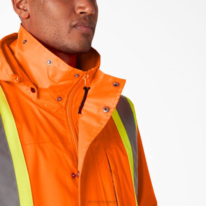 Dickies للجنسين مرحبًا بالنسبة لبدلة المطر الآمنة المكونة من قطعتين أنسي أورانج (أو) ملابس العمل 84441453