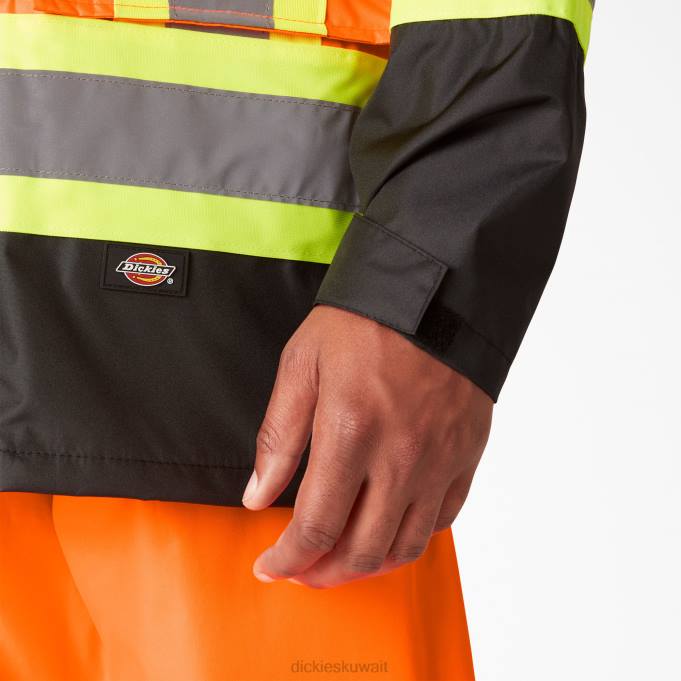 Dickies للجنسين مرحبًا بالنسبة لبدلة المطر الآمنة المكونة من قطعتين أنسي أورانج (أو) ملابس العمل 84441453