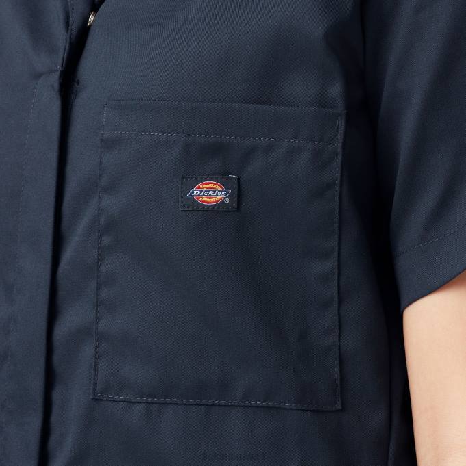 Dickies نحيف تبريد المعاطف قصيرة الأكمام البحرية الداكنة (دن) ملابس العمل 84441545