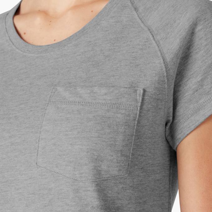 Dickies نحيف تي شيرت تبريد قصير الأكمام هيذر جراي (زئبق) ثياب 84441579