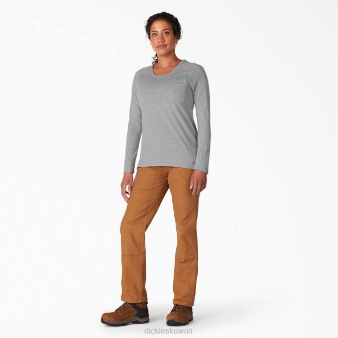 Dickies نحيف تي شيرت تبريد بأكمام طويلة هيذر جراي (زئبق) ثياب 84441635