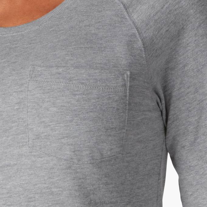 Dickies نحيف تي شيرت تبريد بأكمام طويلة هيذر جراي (زئبق) ثياب 84441635