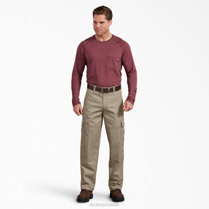 Dickies رجال نشط الخصر منتظم السراويل البضائع رمال الصحراء (س) ثياب 8444167