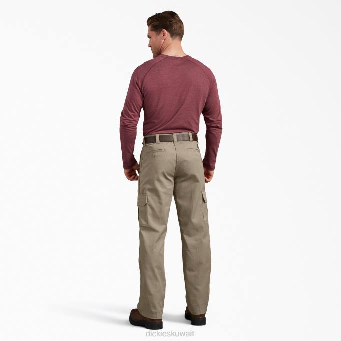 Dickies رجال نشط الخصر منتظم السراويل البضائع رمال الصحراء (س) ثياب 8444167