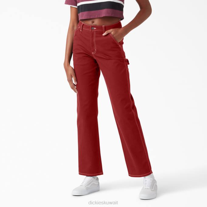 Dickies نحيف سروال نجار عالي الخصر عادي ثياب 84441723