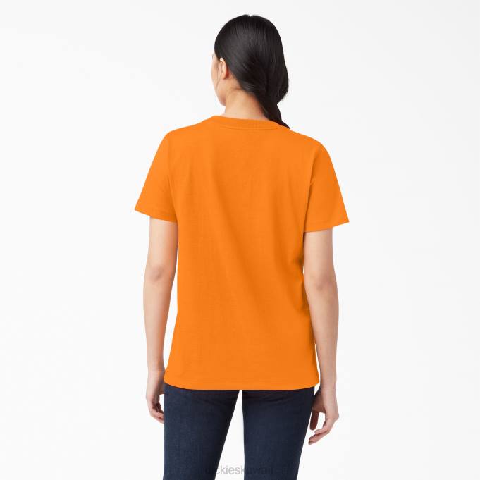 Dickies نحيف تيشيرت قصير الأكمام ثقيل الوزن برتقالي (أو) ثياب 84441962