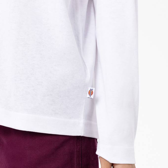Dickies نحيف تي شيرت سمرديل بأكمام طويلة الأبيض (وا) ثياب 84441991
