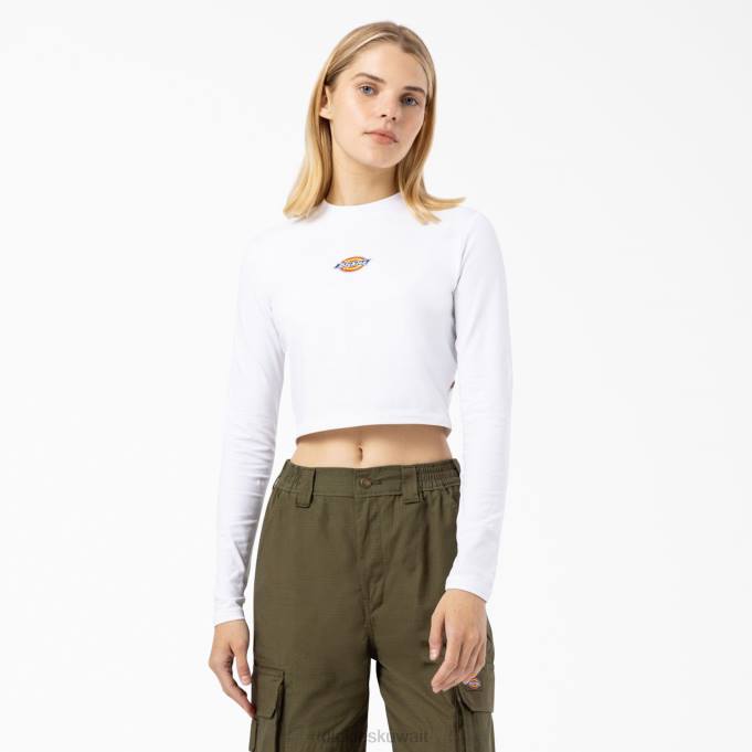 Dickies نحيف تي شيرت قصير الأكمام بشعار وادي القيقب الأبيض (وا) ثياب 84442054