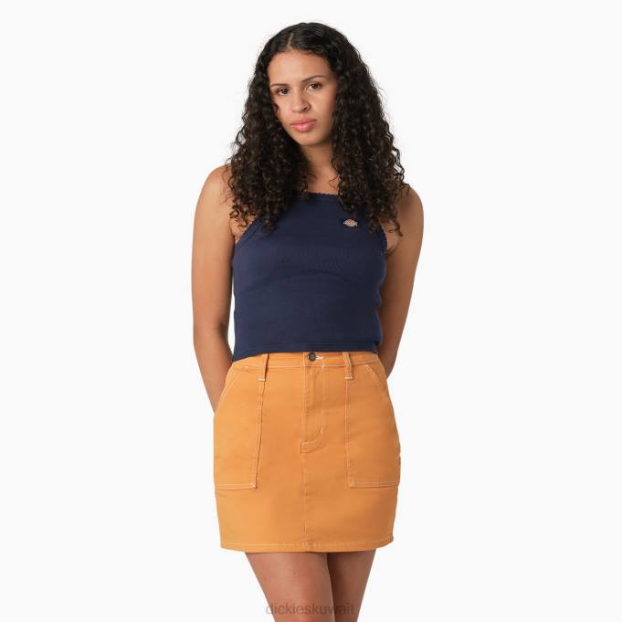 Dickies نحيف أعلى خزان اقتصاص ضلع متماسكة الحبر البحري (إيك) ثياب 84442083