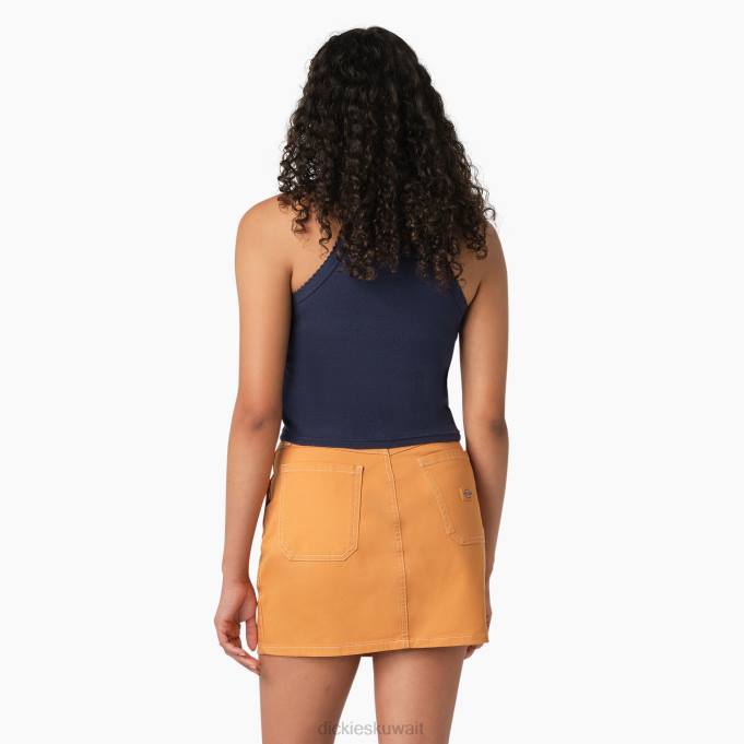 Dickies نحيف أعلى خزان اقتصاص ضلع متماسكة الحبر البحري (إيك) ثياب 84442083