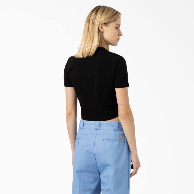 Dickies نحيف تي شيرت قصير بشعار وادي القيقب أسود (كيلو بايت) ثياب 84442097