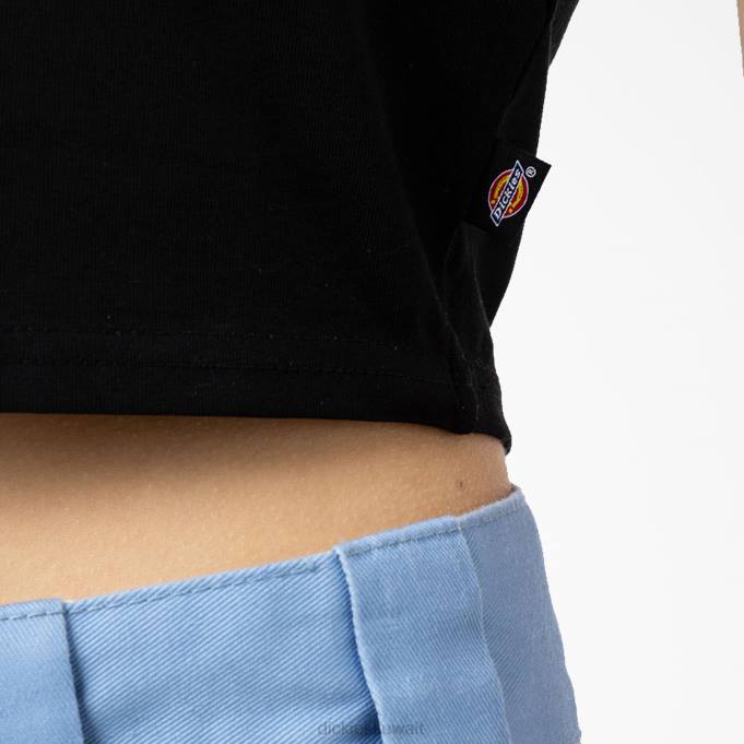 Dickies نحيف تي شيرت قصير بشعار وادي القيقب أسود (كيلو بايت) ثياب 84442097