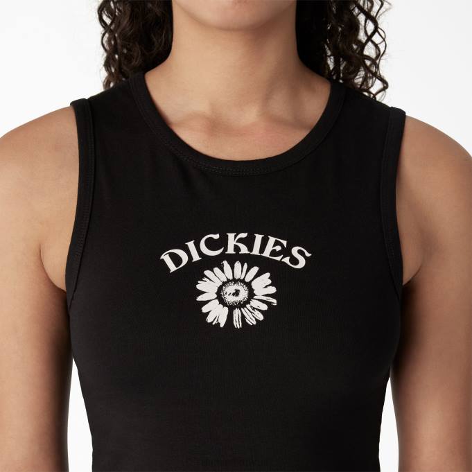 Dickies نحيف أعلى خزان اقتصاص الرسم أسود (كيلو بايت) ثياب 84442112