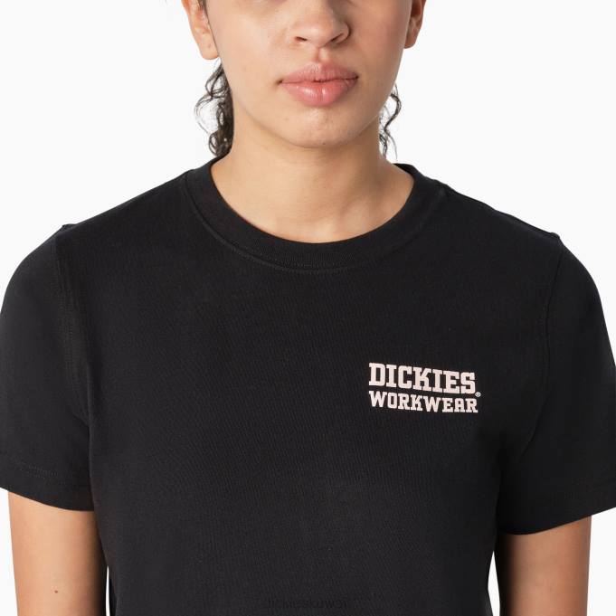 Dickies نحيف ثقيل الوزن عمال الرسم تي شيرت أسود (كيلو بايت) ملابس العمل 84442117