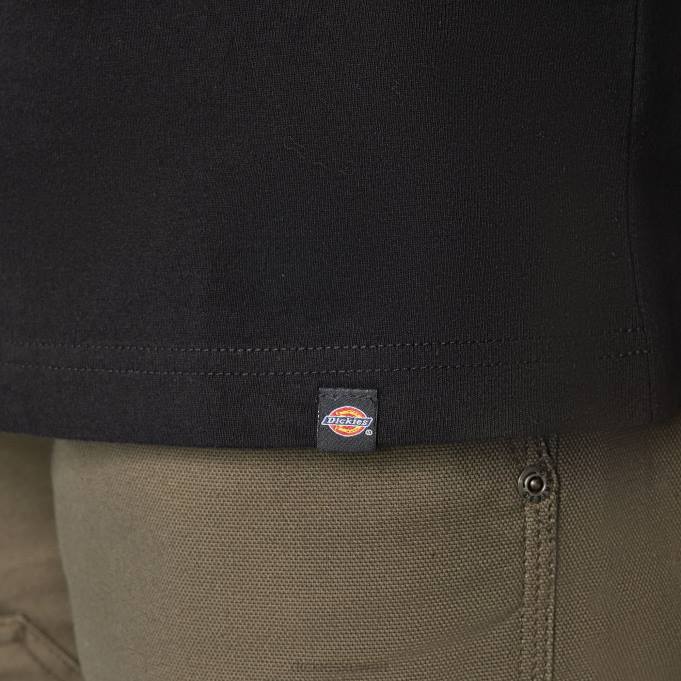 Dickies نحيف ثقيل الوزن عمال الرسم تي شيرت أسود (كيلو بايت) ملابس العمل 84442117