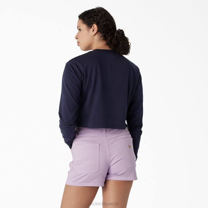 Dickies نحيف تي شيرت قصير بأكمام طويلة برسومات فراشة الحبر البحري (إيك) ثياب 84442126