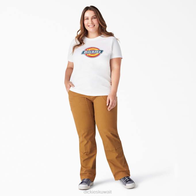 Dickies نحيف بالإضافة إلى تي شيرت بشعار ثقيل الوزن الأبيض (وا) ثياب 84442147