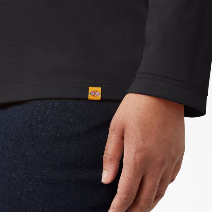 Dickies نحيف بالإضافة إلى الوزن الثقيل هينلي أسود (كيلو بايت) ثياب 84442154